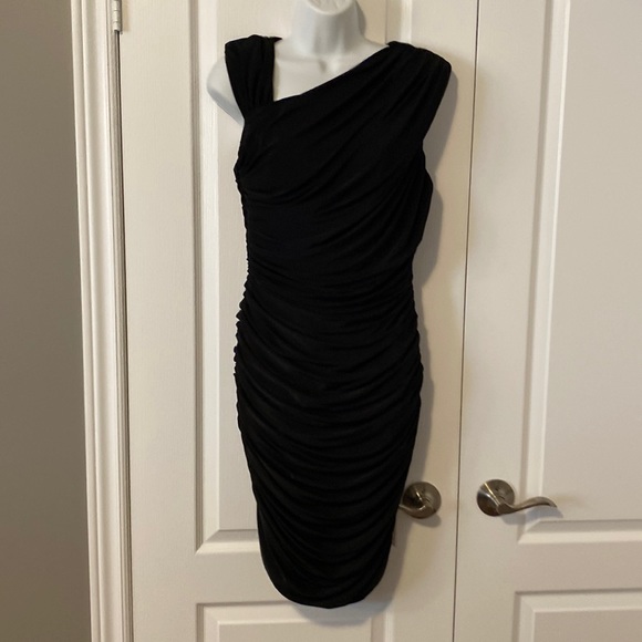 BA Nites Formal evening Black rutched dress - Picture 2 of 6